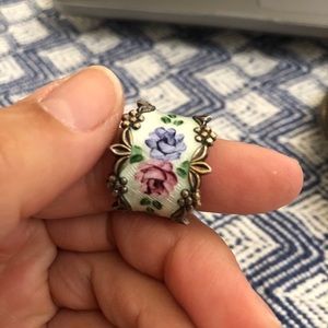 Enamel antique ring